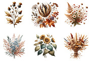 Autumn Wildflowers Clipart, an Illustration by DreamArtGraphic (Thumbnail 4 of 5)