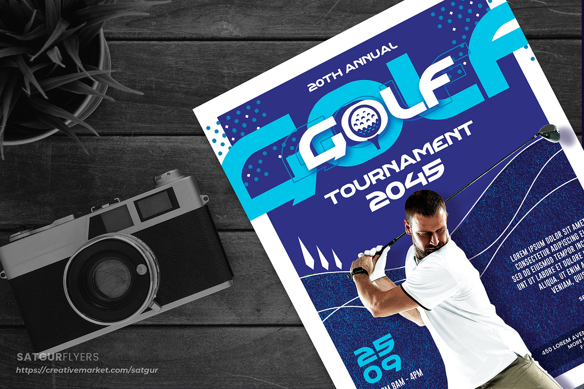 Golf Tournament Flyer Template - PSD, a Flyer Template by Satgur Graphic Design (Photo 4 of 9)