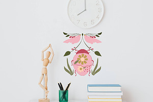 Stencil SVG Beetle and Birds Cricut, a Shape Add-On by Kimbella Buckman Designs