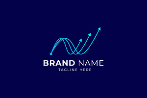 N Letter Logo Analytics Arrow