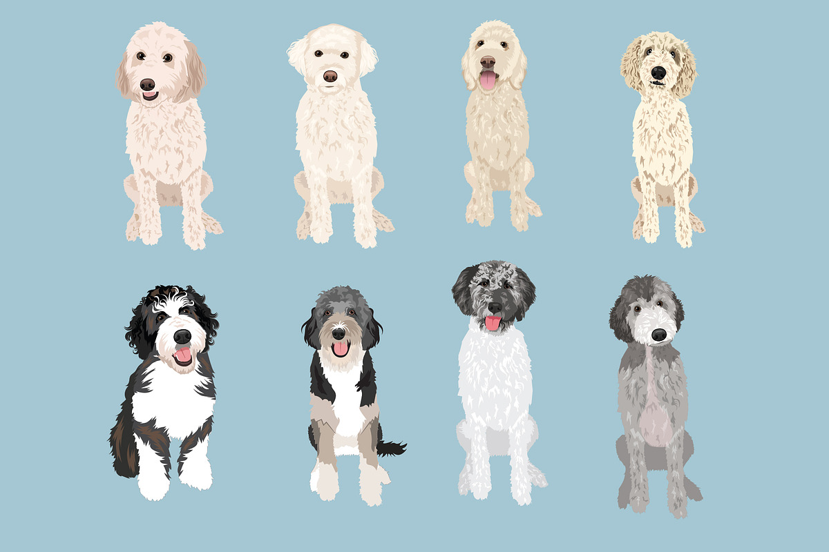 Doodle Vector Art Bundle Poodle Mix, an Illustration by Putnam Road Art (Photo 2 of 3)