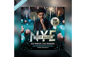 New Year Eve Invite, a Social Media Template by Droll