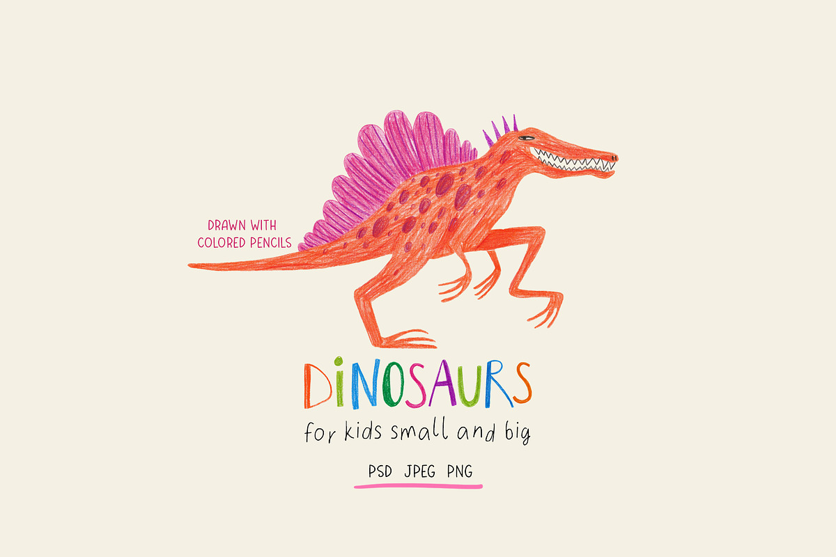 Dinosaurs. For kids small and big., an Animal Illustration by Annakniaz (Photo 1 of 13)