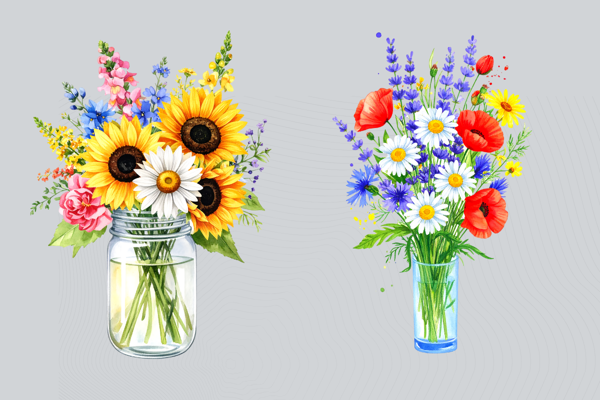 Vibrant Flower Vase Clipart Bundle, an Object Graphic by Daffodil Dream Studio (Photo 2 of 3)