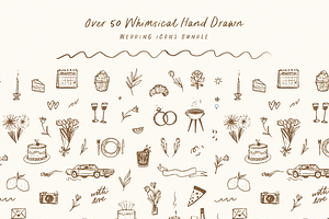 Whimsical Wedding Icon Bundle