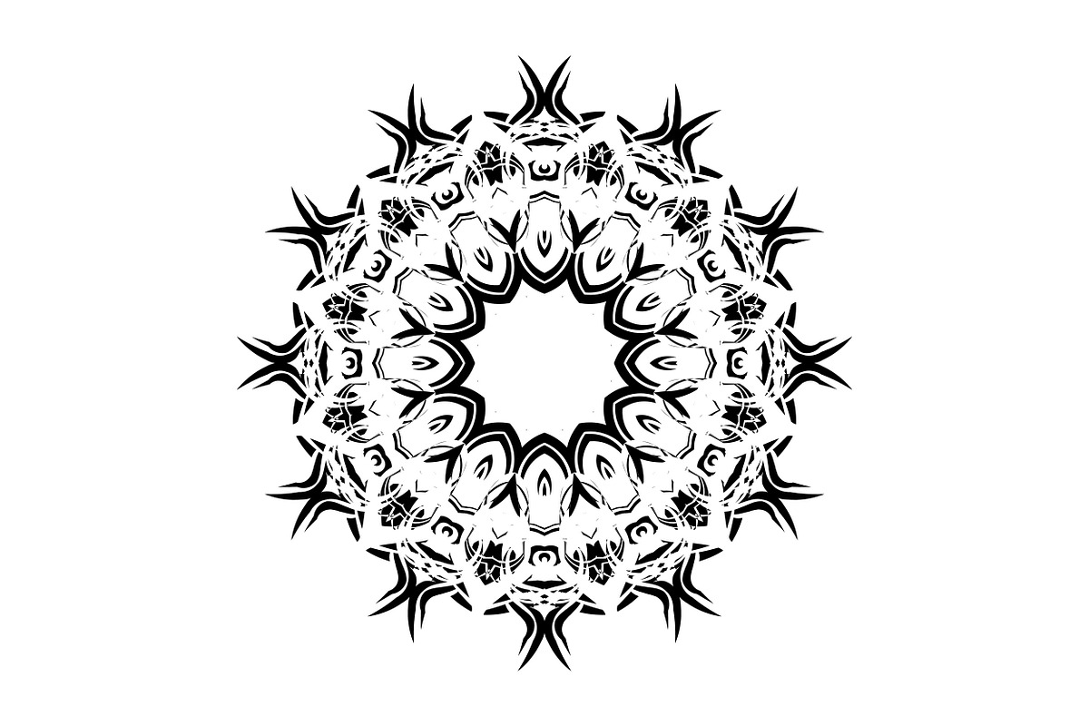 Modern Black and White Mandala Pack, a Decorative Illustration by NJ Himel (Photo 49 of 101)