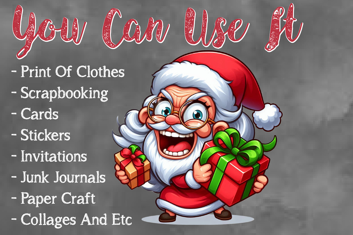 Christmas Crazy Gnome Png Clipart, a Seasonal Illustration by Craft Nest (Photo 3 of 7)