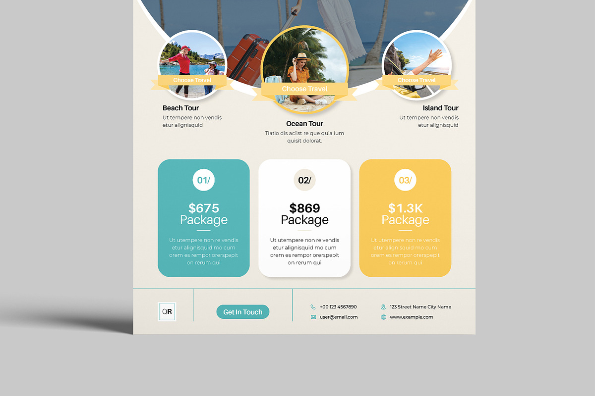 Travel Package Flyer Template, a Flyer Template by MightyDesign (Photo 5 of 8)