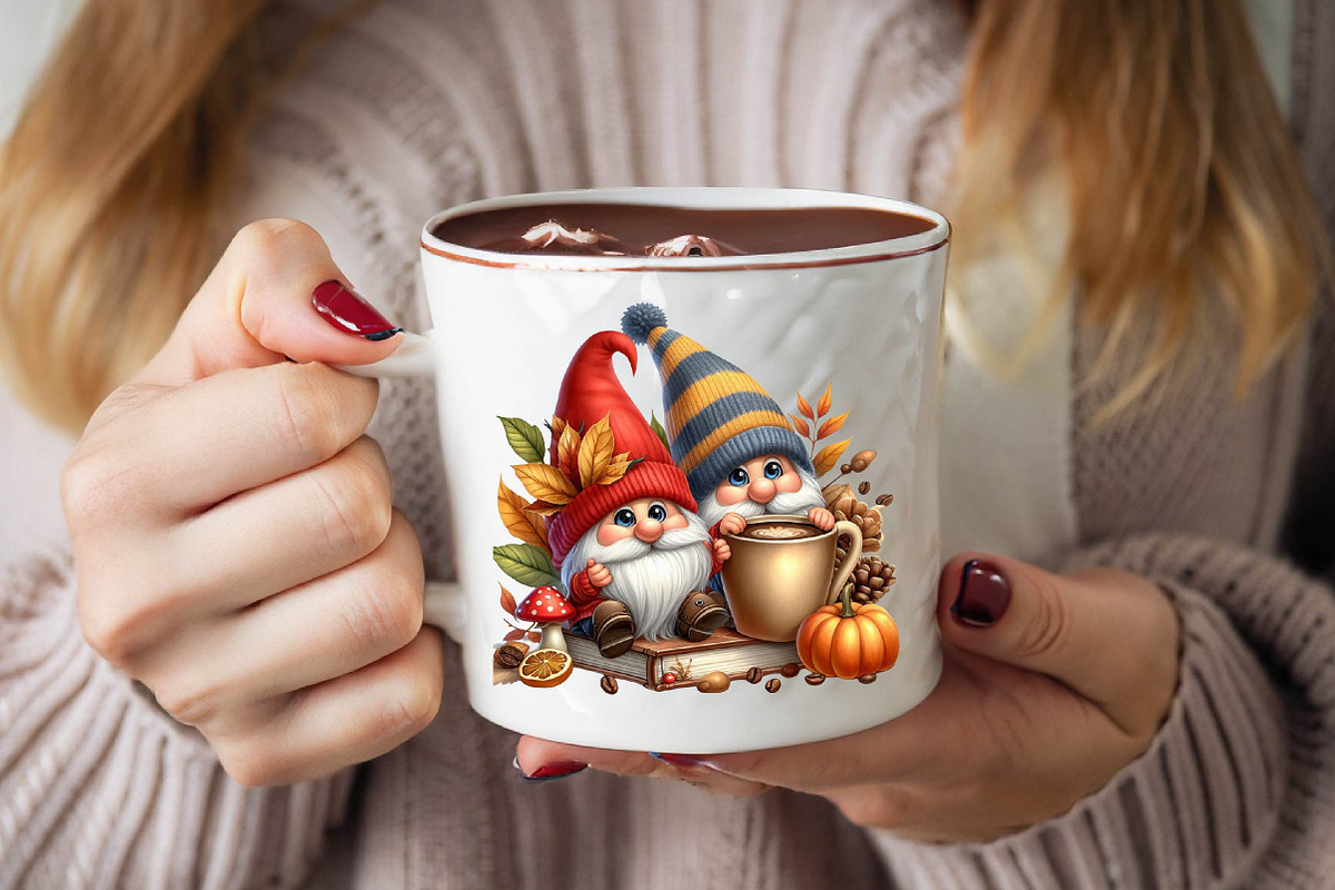 Autumn Gnomes  Sublimation Clipart B, an Illustration by SVGArt (Photo 6 of 8)