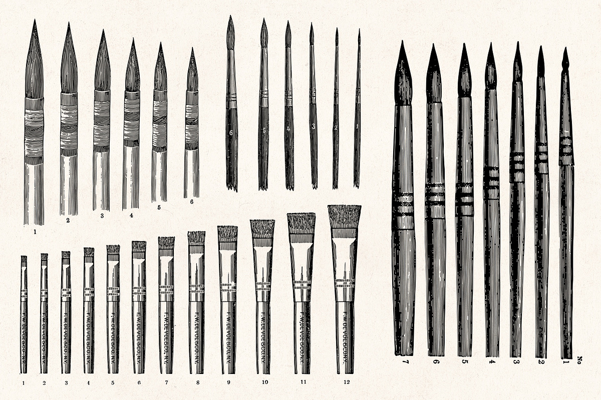 Art Supplies - Vintage Illustrations, an Illustration by Graphic Goods (Photo 2 of 11)