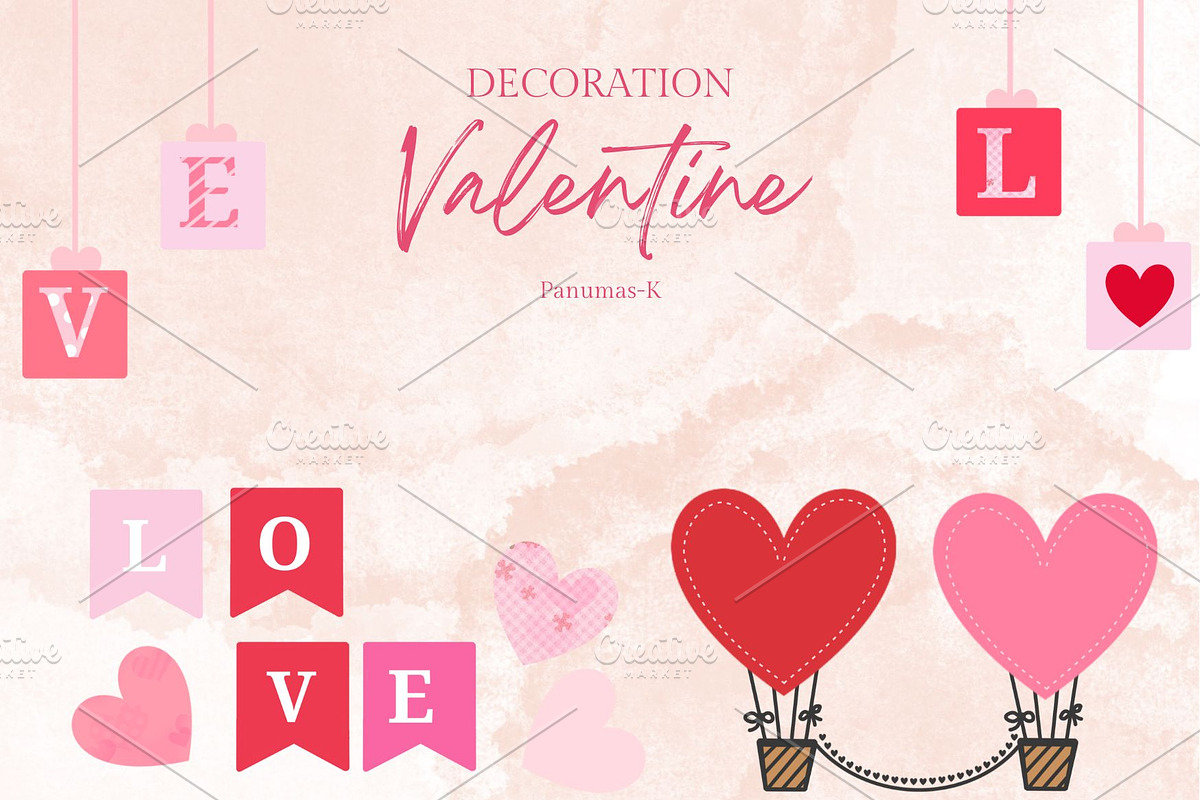 Valentine Decoration Elements, a Graphic by PKshop (Photo 3 of 3)