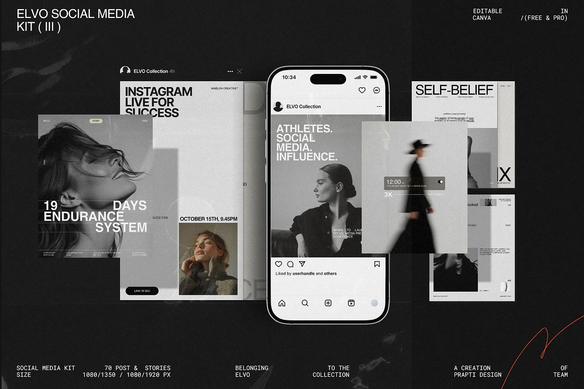 ELVO | Social Media Kit (III), a Social Media Template by Prapti Design (Photo 1 of 10)