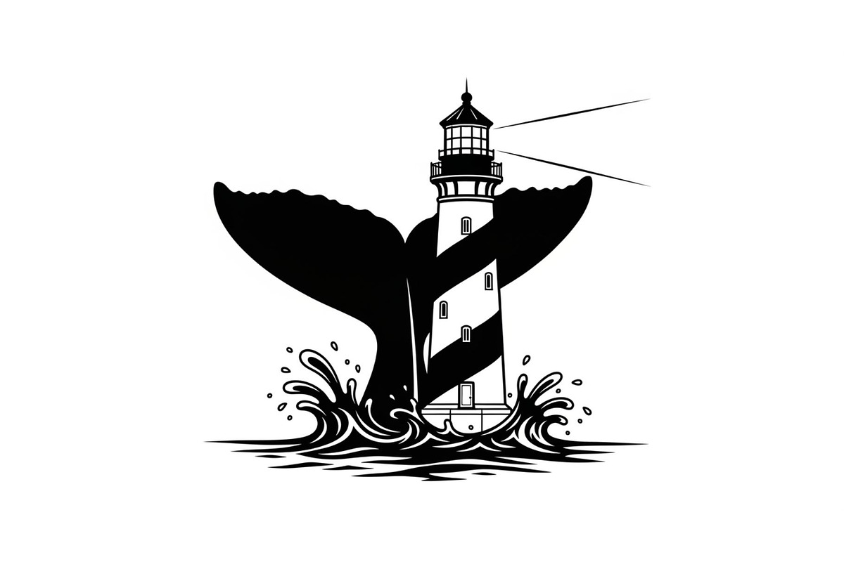 Whale Tail Lighthouse Bundle, an Object Illustration by yasushie (Photo 31 of 31)