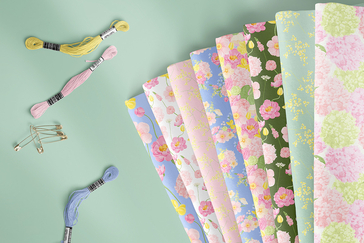 Floral Illustrations & Patterns, a Pattern Graphic by Inna Moreva (Photo 7 of 8)
