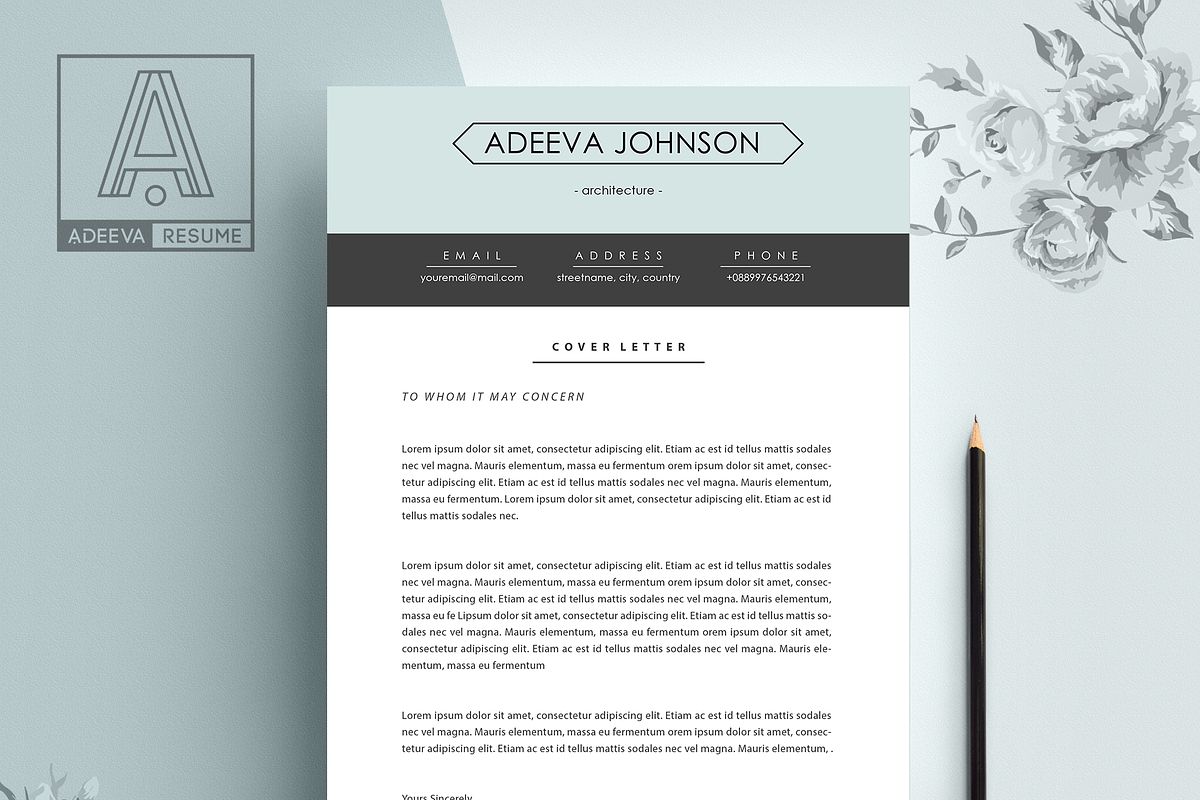 Clean Resume Template Johnson, a Resume Template by AdeevaResume (Photo 4 of 4)