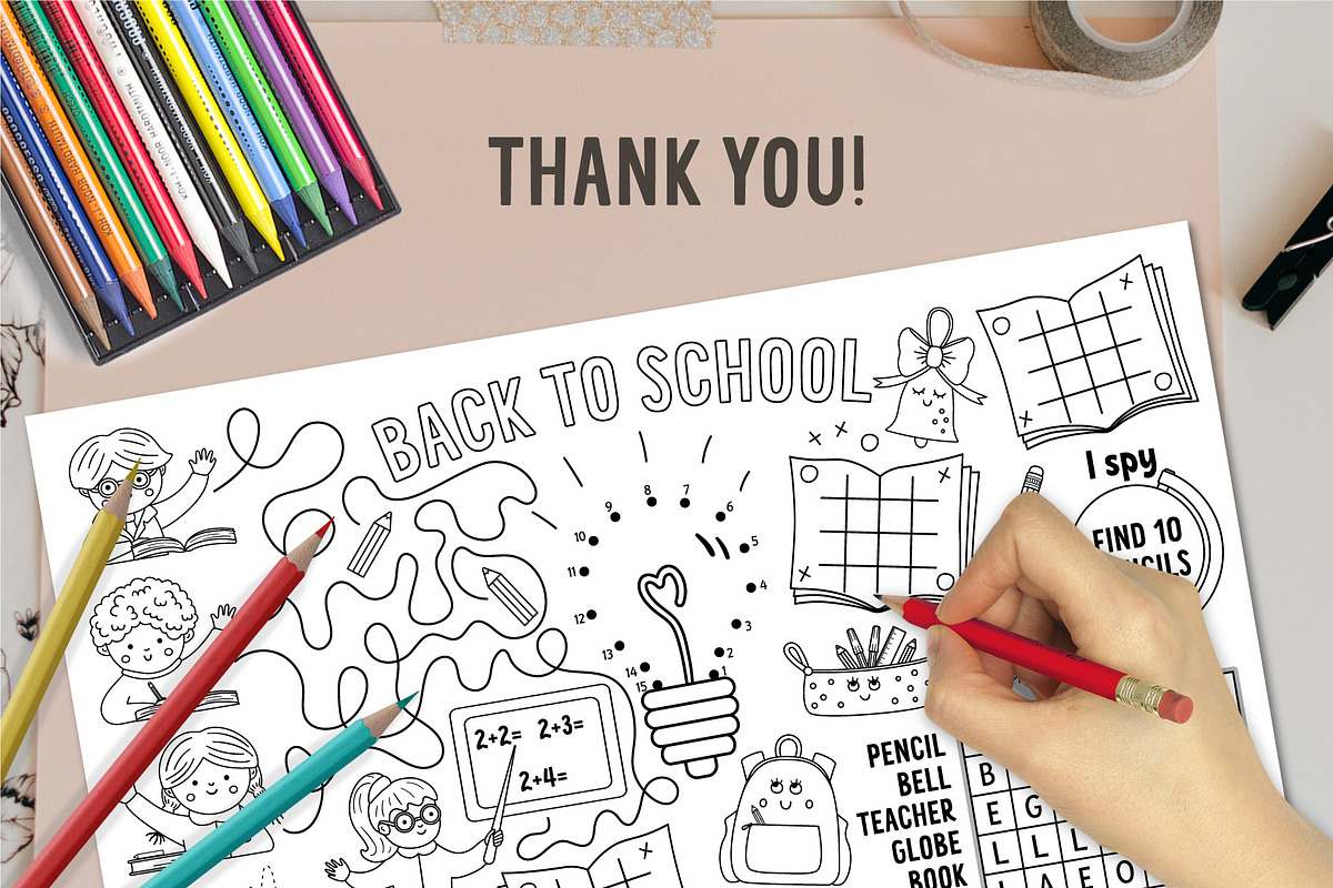Back to school activity placemats, an Education Illustration by Lexi Claus (Photo 6 of 6)