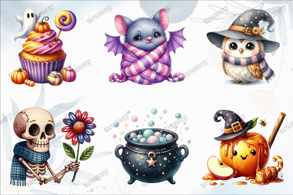 Cute Halloween Clipart Bundle, a Graphic by designcity5 (Photo 2 of 5)