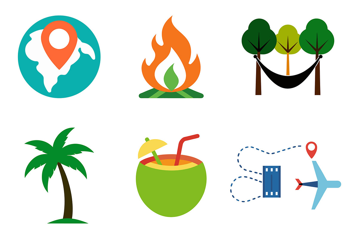 Summer Sale Travel Icons, an Illustration by smrony (Photo 2 of 6)