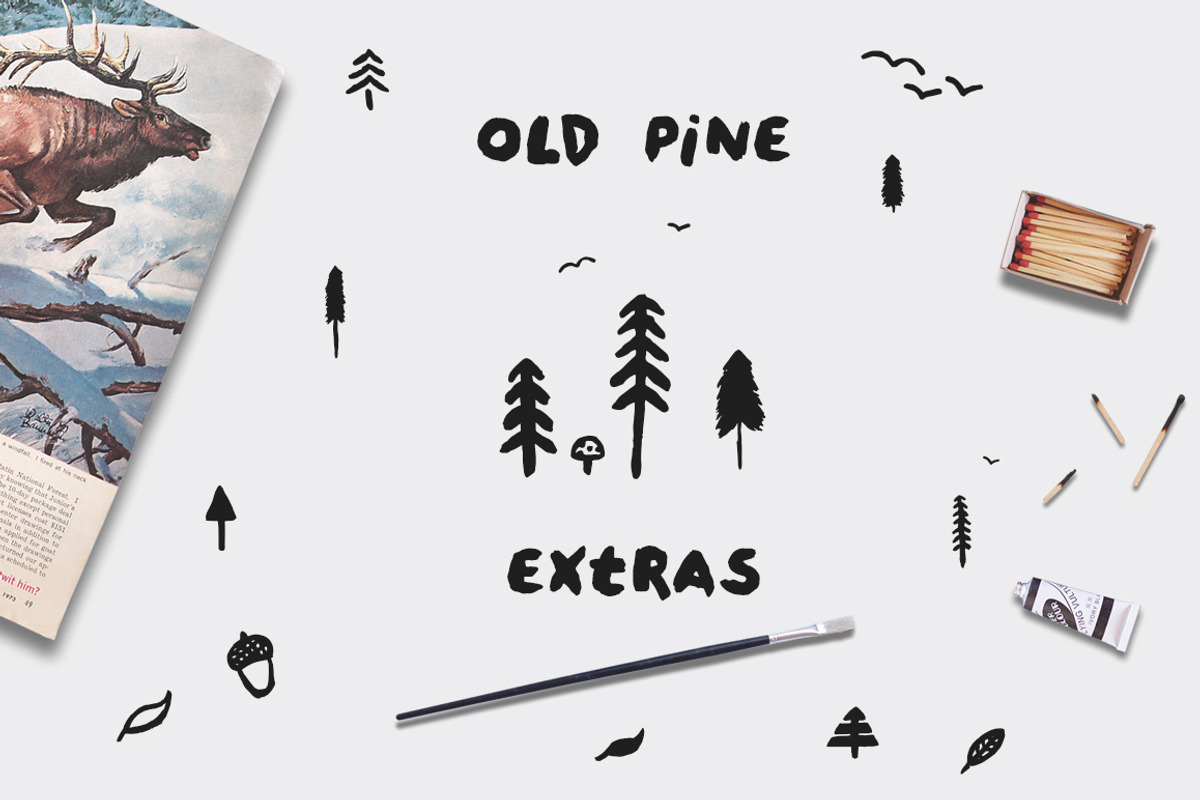 Old Pine Font + Extras preview 4