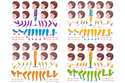 Left View Cute Boys Characters Pack, an Object Graphic by MEDZ (Thumbnail 1 of 5)