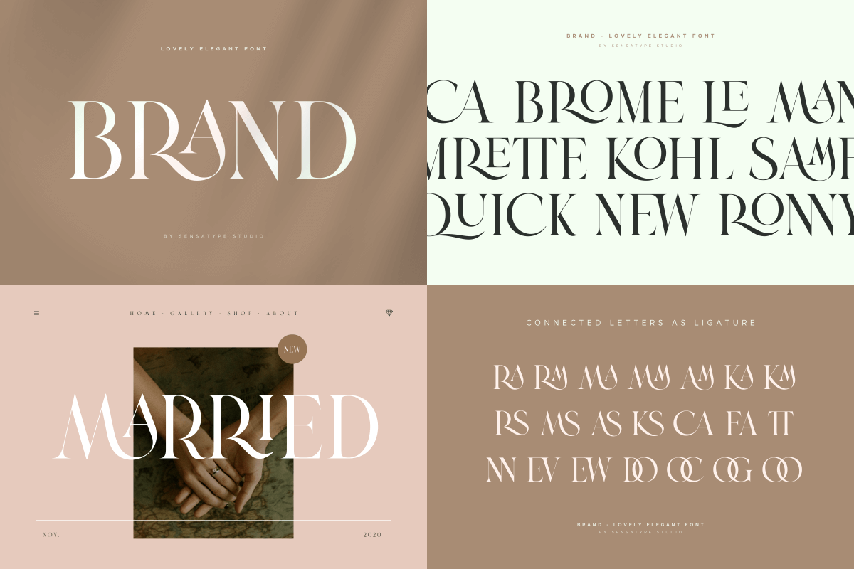 Unique & Classy Modern Font Bundle, a Serif Font by Sensatype (Photo 4 of 11)