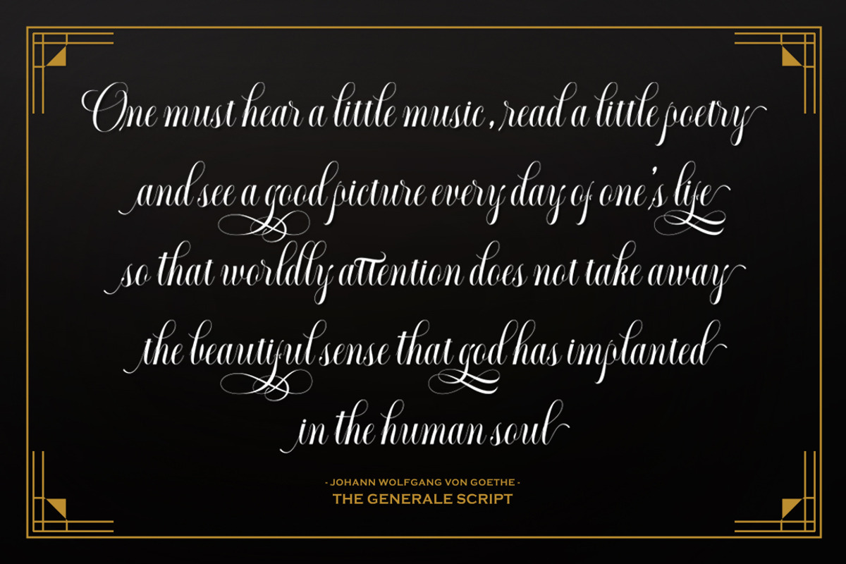 Generale Script, a Script Font by Alpha Bento (Photo 7 of 11)
