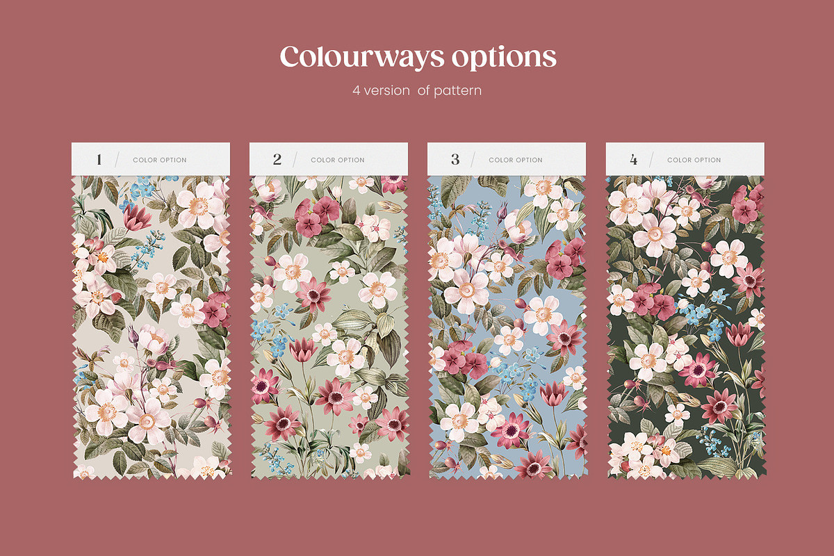 Gentle Bloom Vintage Pattern, a Pattern Graphic by Yello_illustration (Photo 4 of 18)