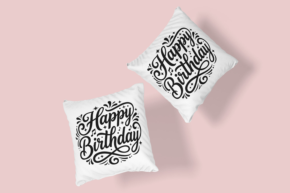 Happy Birthday Typography Vector svg, a Decorative Illustration by Ghagra (Photo 5 of 7)