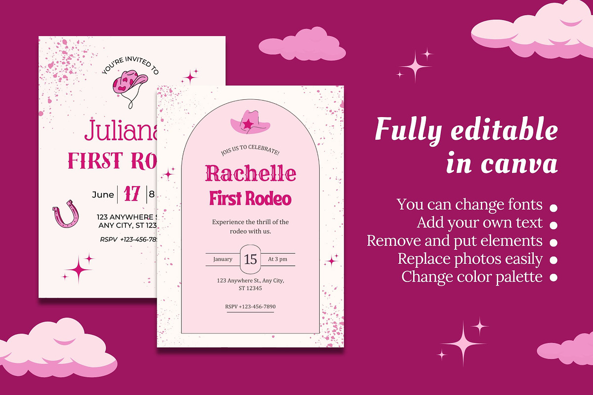 First Rodeo Invitation Templates, a Templates & Theme by TemplateCastleStore (Photo 16 of 17)