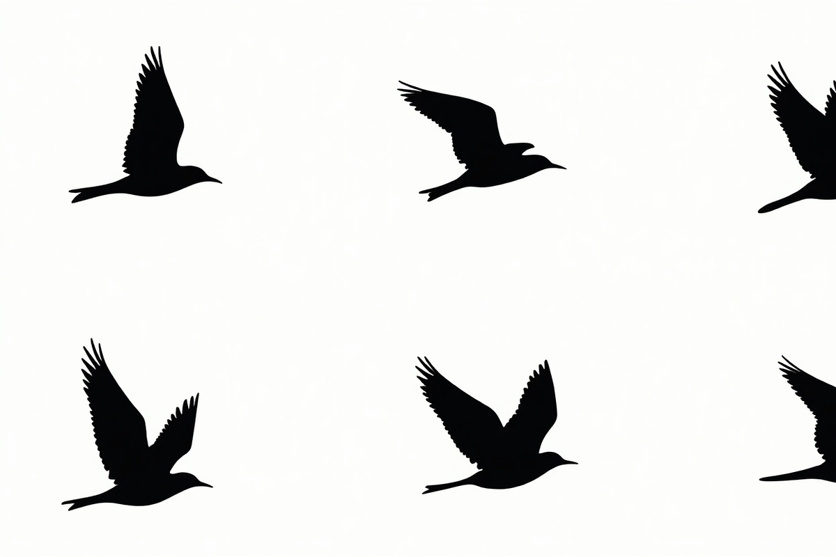 Flying Bird Silhouette Bundle, an Illustration by Creativeshirt (Photo 7 of 10)