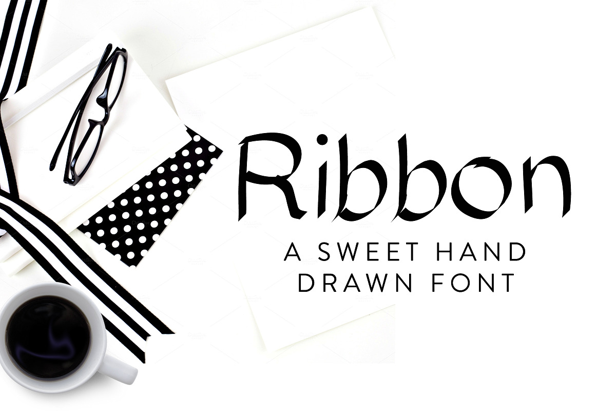 Ribbon Hand Drawn Font
