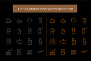 Coffee and Coffee Maker Icon, an Outline Icon by Karawan (Thumbnail 2 of 3)