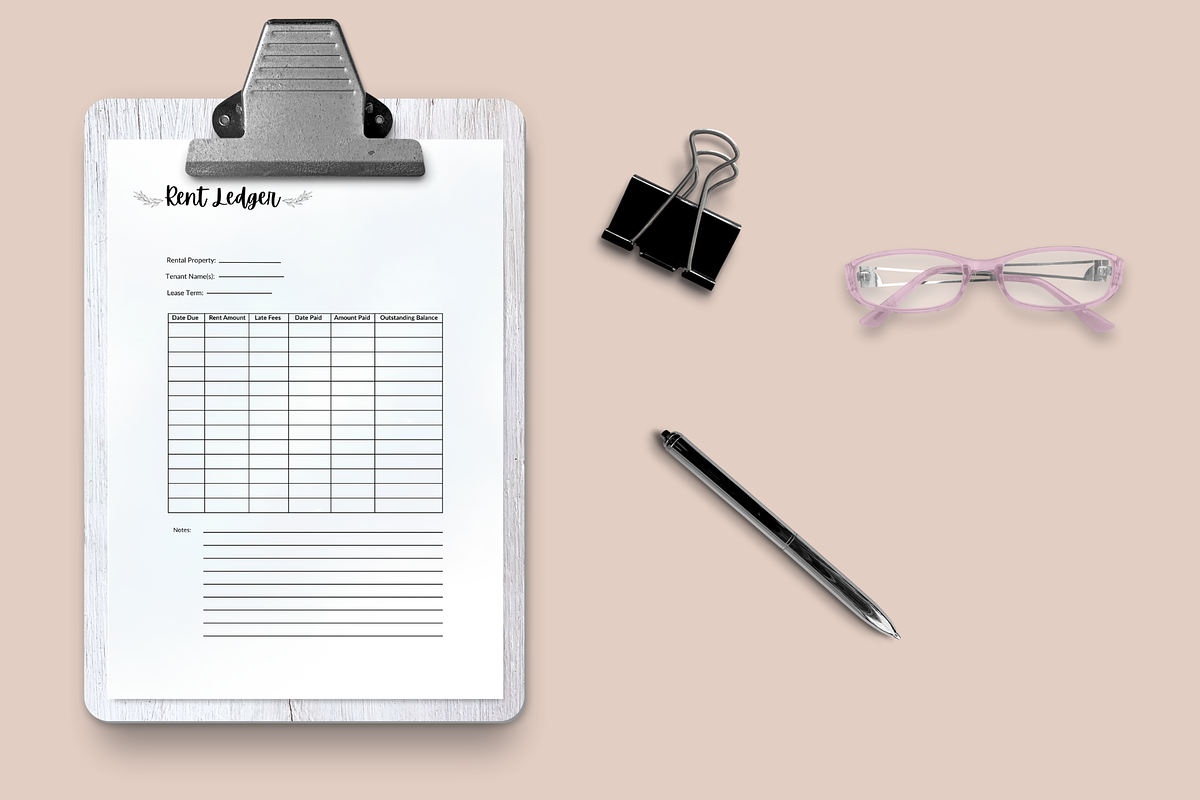 Rent Ledger Canva Template, a Templates & Theme by SassyCorners (Photo 5 of 5)