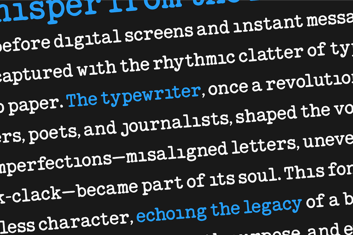 Rattle Ink — Vintage Typewriter Font, a Font by LetterStock (Photo 2 of 6)
