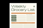 Modern Meal Planning Set, a Stationery Template by Neermana (Thumbnail 3 of 4)