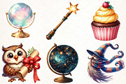 Cute Wizard School Clipart, an Illustration by Pixels.Craft (Thumbnail 3 of 7)