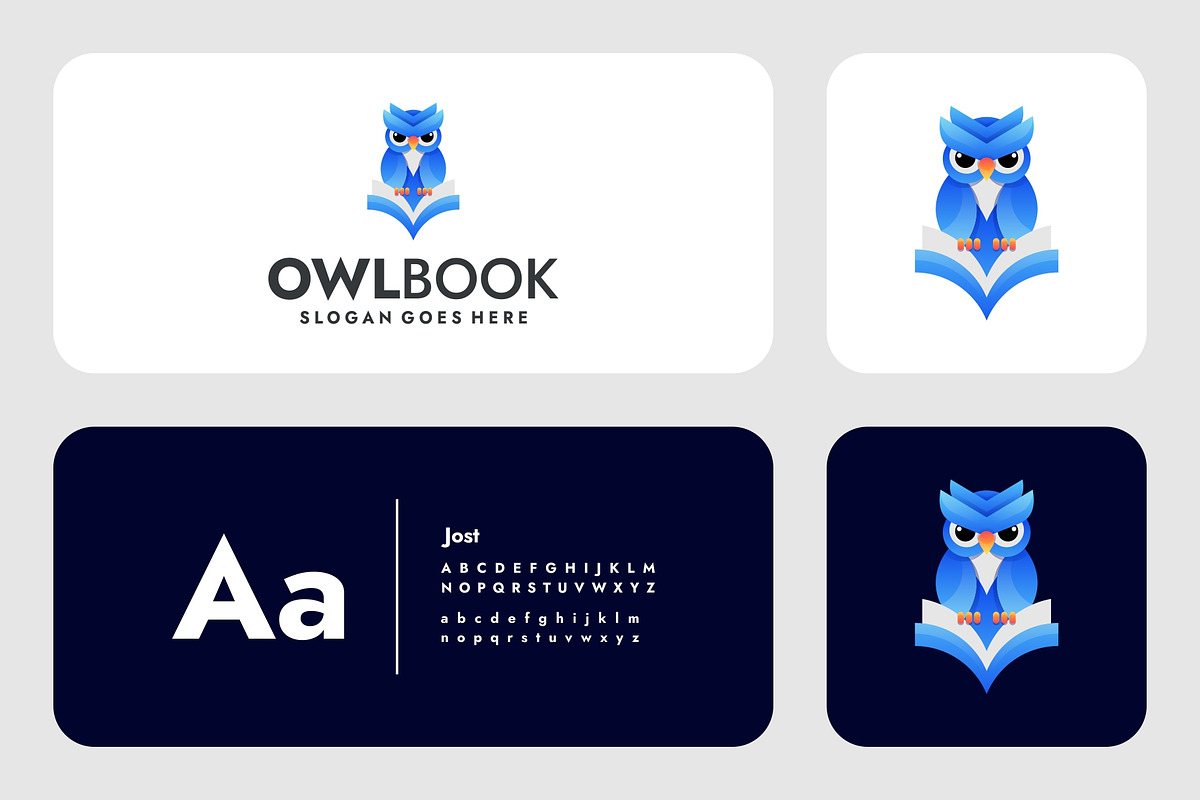 Gradient Modern Owl Book Logo Design, a Branding & Logo Template by Artnivora.Std (Photo 3 of 4)
