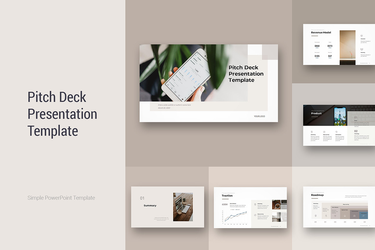 Pitch Deck PowerPoint Template, a Presentation Template by CreativityForest (Photo 1 of 16)