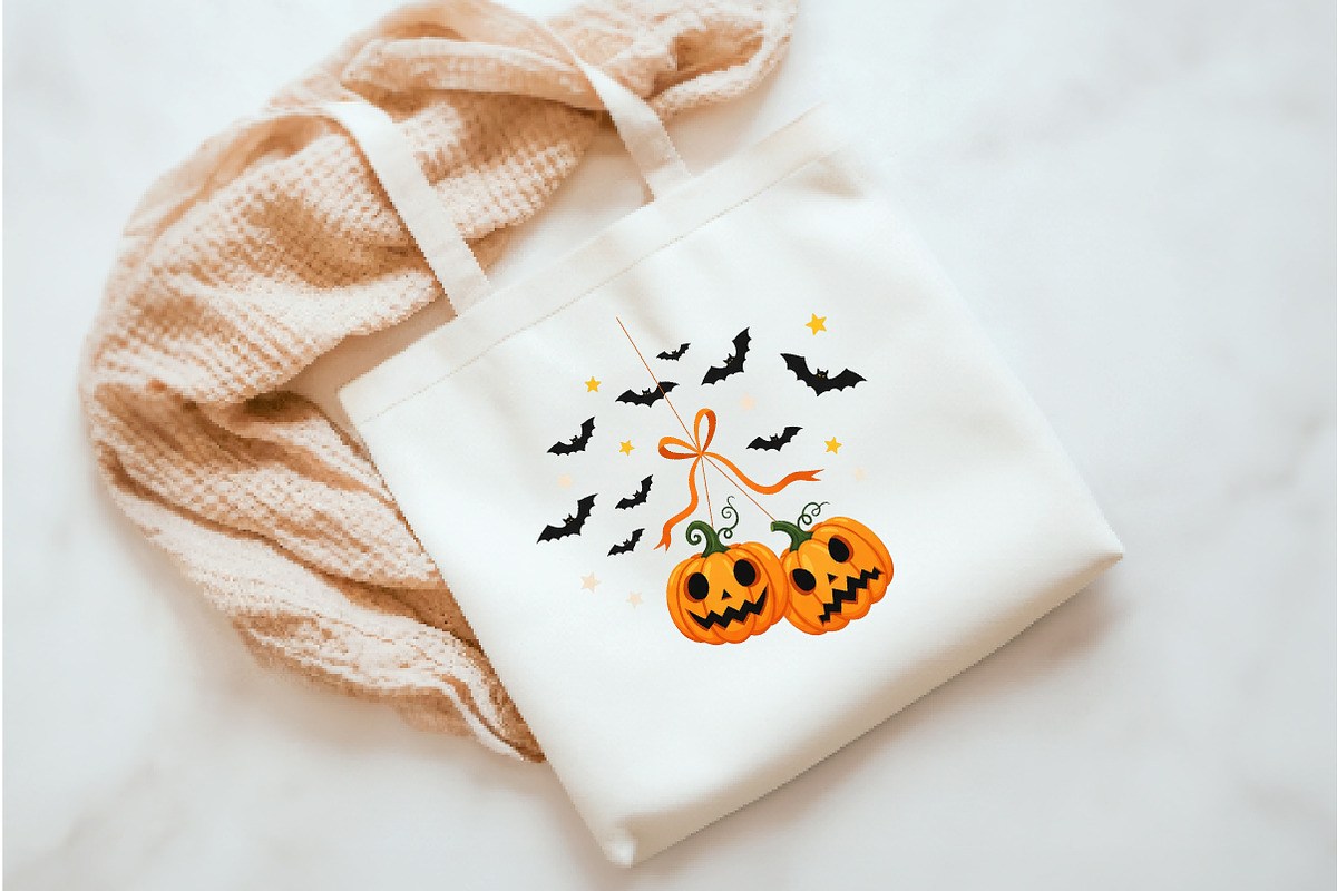 Pumpkin Cherries Png Pumpkin Bow, an Illustration by Watercolor design (Photo 3 of 3)
