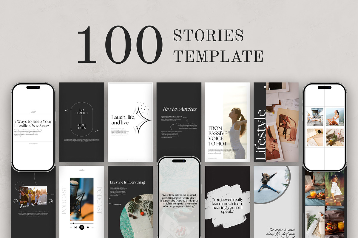 Stories Instagram templates Canva, a Social Media Template by VeliusCreativeStudio (Photo 2 of 6)