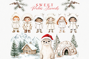 Arctic Animal Clipart Fox, Deer, a Seasonal Illustration by ClipArtCharm (Thumbnail 4 of 5)