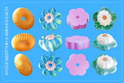 Flower Fantasy v.2: 3D Illustrations, an Object Graphic by marmarina (Thumbnail 9 of 18)