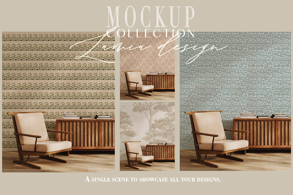 Wallpaper Mockup Ethnic Decor, a Household Mockup by LAMIA DESIGN (Photo 9 of 14)