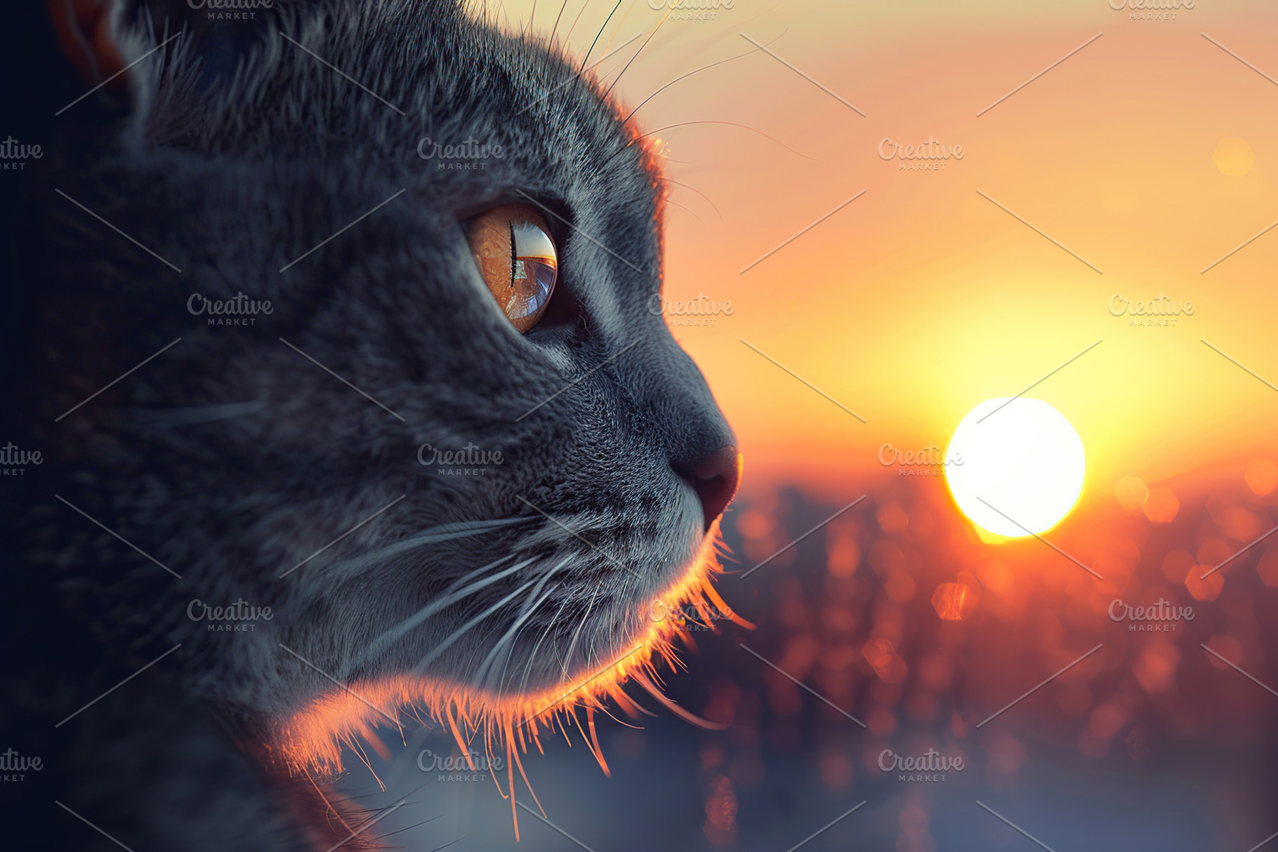 Cute cat looking out the window, an Animal Photo by AlyaAnd