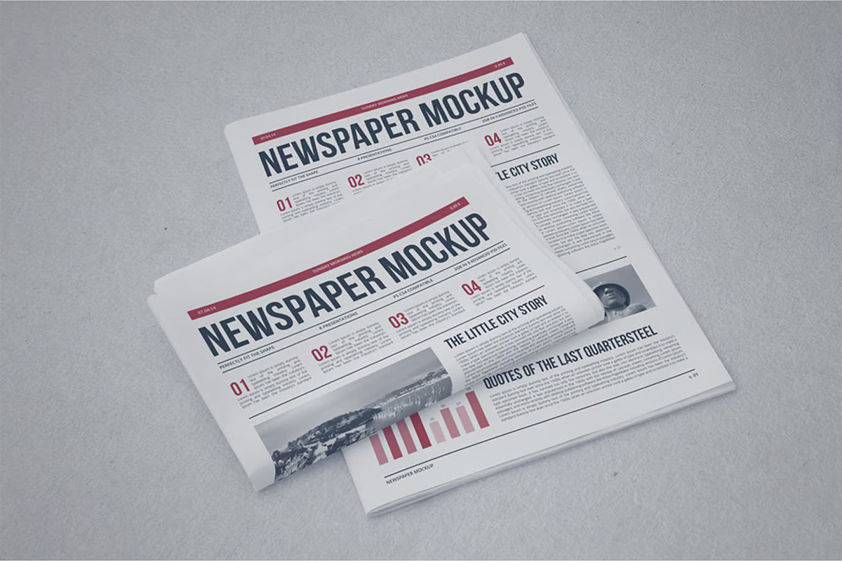 Newspaper Mock-up, an Advertising Mockup by zippypixelstudio (Photo 9 of 14)