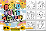 Cute Weather Coloring Book for Kids, a Decorative Illustration by Design Station (Thumbnail 1 of 7)