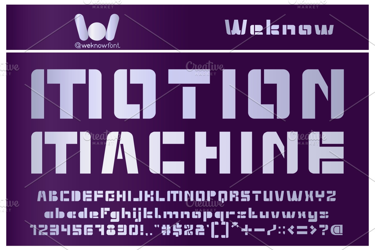 Extra Machine font, a Font by weknow (Photo 3 of 5)