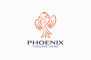 Phoenix Flying Bird Symbol Logo, a Branding & Logo Template by Signatoro (Thumbnail 1 of 3)