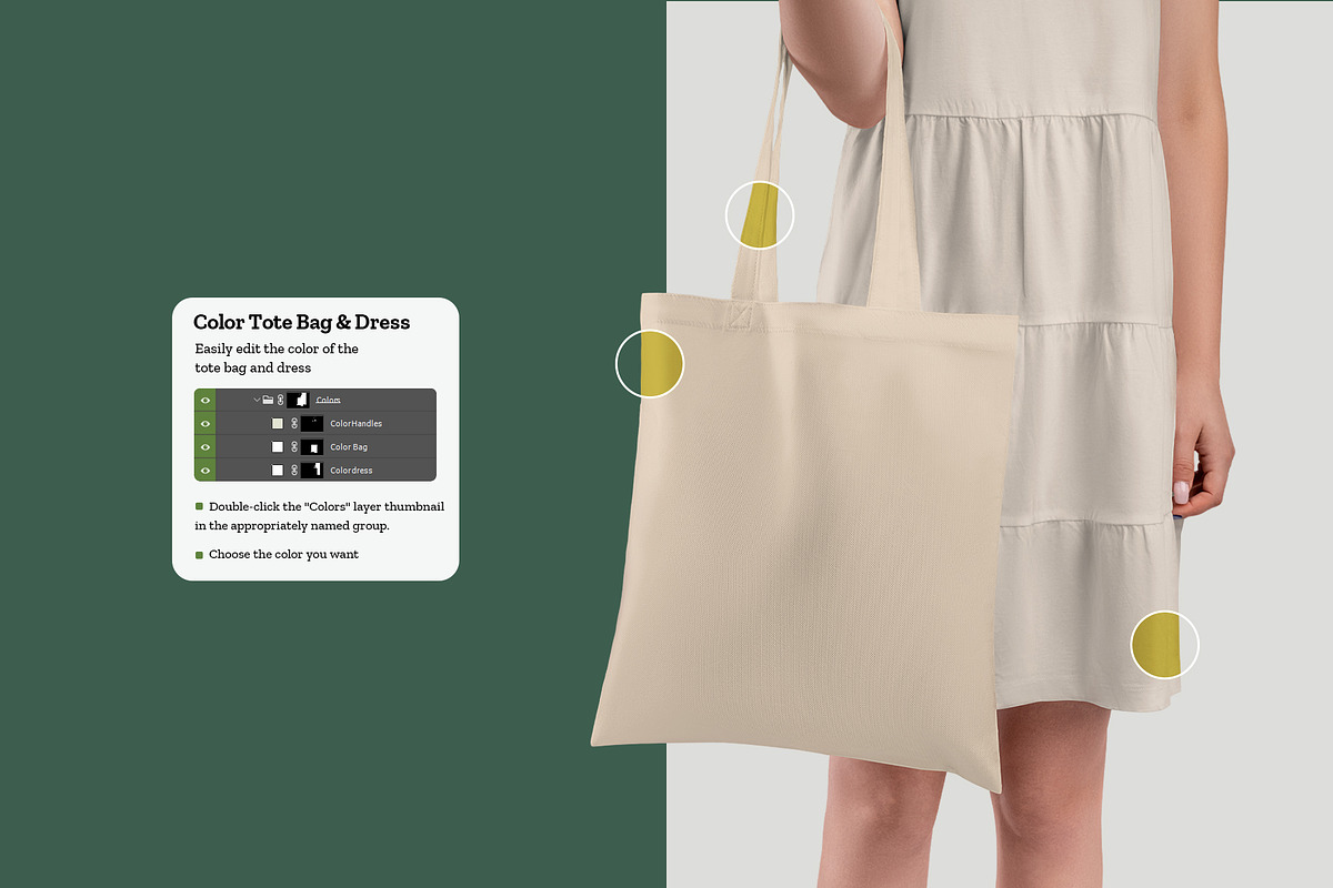 Tote Bag Mockup in the Hands of Girl, a Product Mockup by Grow Design Craft Studio (Photo 4 of 7)