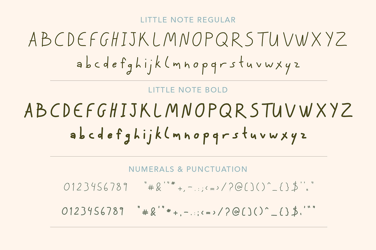 Little Note Handwritten Font Duo, a Handwritten Font by Youandigraphics (Photo 7 of 11)